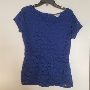 Banana Republic Blue Peplum Tee